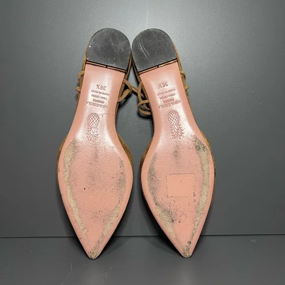 Aquazzura Brown Suede Women's Shoes