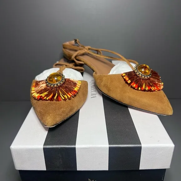Aquazzura Brown Suede Women's Shoes