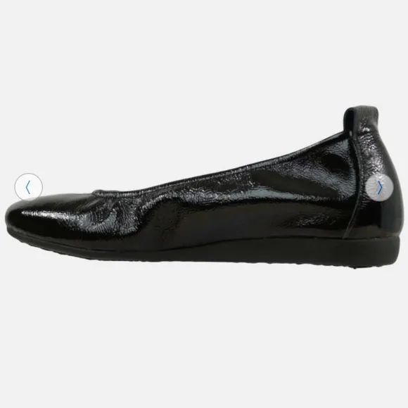 Arche France Laius Patent Leather Black Ballerina Flats-Women’s 39/8-8.5
