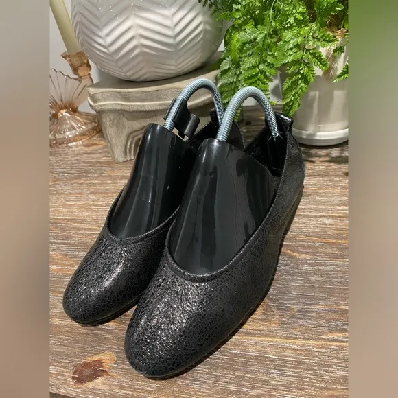 Arche France Laius Patent Leather Black Ballerina Flats-Women’s 39/8-8.5