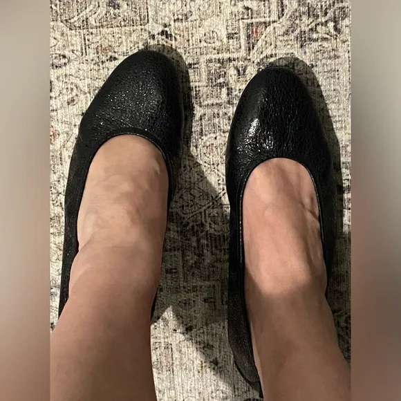 Arche France Laius Patent Leather Black Ballerina Flats-Women’s 39/8-8.5