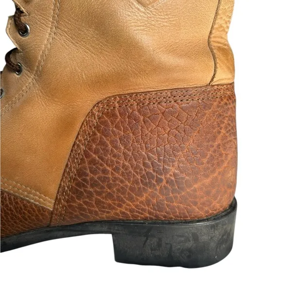 ARIAT MEN'S HERITAGE LACER WESTERN BOOTS ROUND TOE Two Tone Leather Work Boot 13