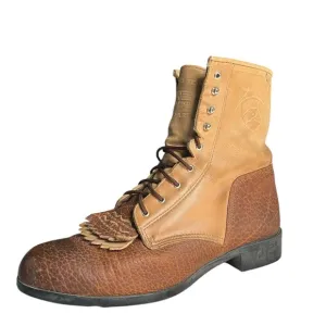 ARIAT MEN'S HERITAGE LACER WESTERN BOOTS ROUND TOE Two Tone Leather Work Boot 13