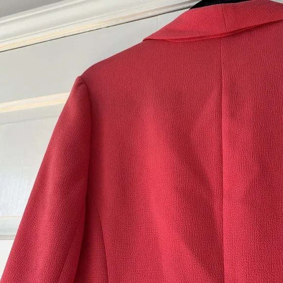 Aritzia Wilfred Lightweight Coral Pink Bright Blazer Size 6 Open Front Business