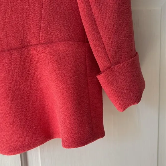 Aritzia Wilfred Lightweight Coral Pink Bright Blazer Size 6 Open Front Business
