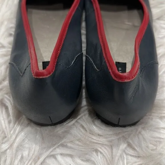Array Salute Leather Red White And Blue Star Embellished Slip On Loafer Sz 10N