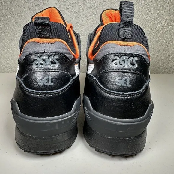 Asics Gel-Lyte MT Black White Orange Athletic Shoes Sneakers Split Zip Men 11.5