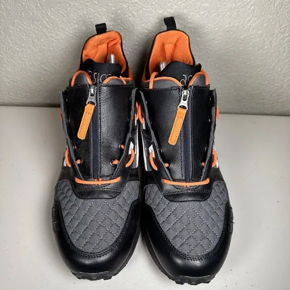 Asics Gel-Lyte MT Black White Orange Athletic Shoes Sneakers Split Zip Men 11.5