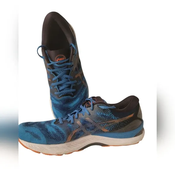 Asics Gel Nimbus 23 Reborn Orange,blue,black Running Sneakers Mens 12