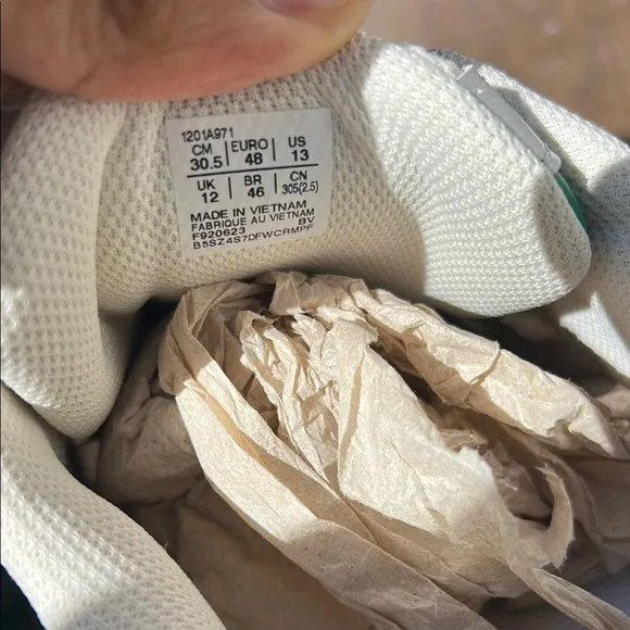 ASICS White and Green Sneakers