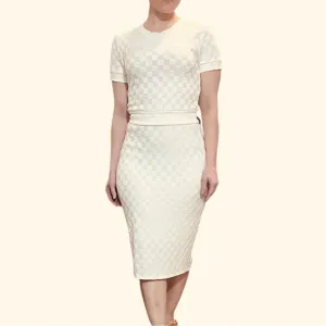Atelier Kirious White Knit Dress