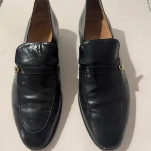 Authentic Salvatore Ferragamo Men's Black Calf Leather Loafers US 9