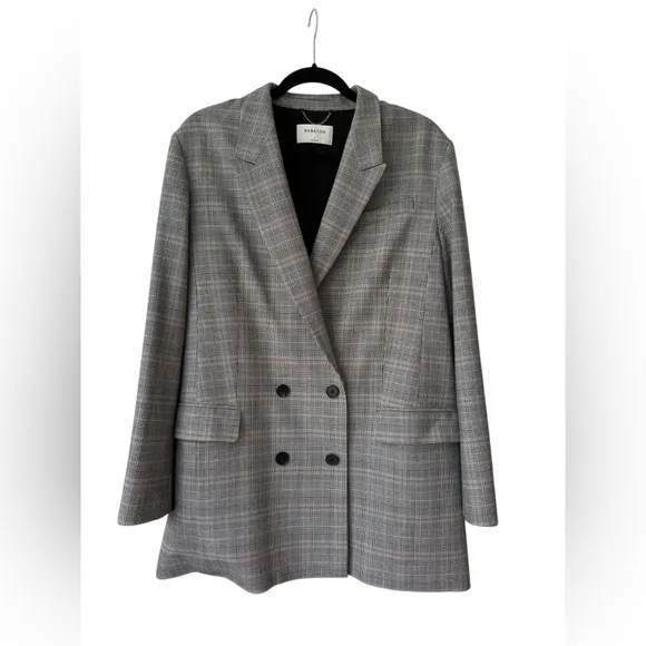 Babaton Aritzia Oversized Blazer - Size L - Oversized Fit - Plaid Check