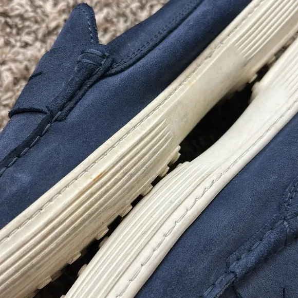Bagai Blue Suede Slip On Loafers Sz 44 US 11