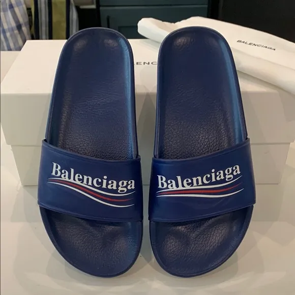 Balenciaga Blue Slides
