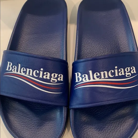 Balenciaga Blue Slides