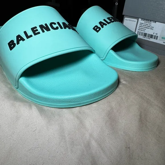 Balenciaga Mint Green Slides