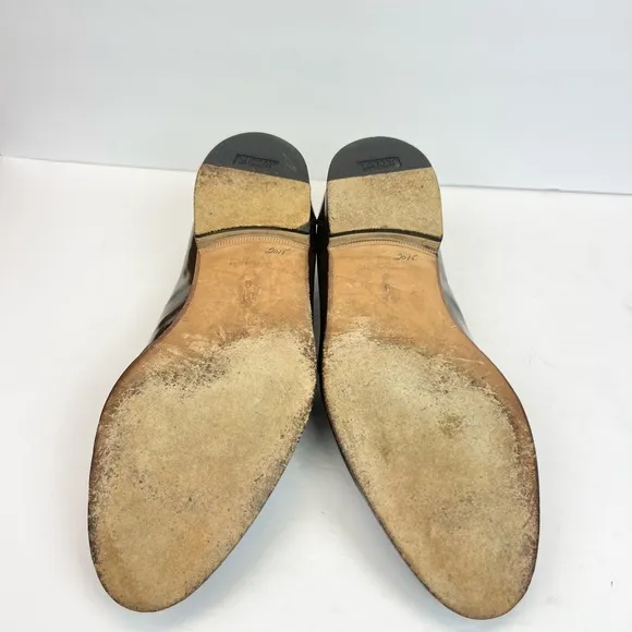 Bally Brown Leather Tassel Loafers Men’s Size 11.5D Little Stain Back Left Shoe