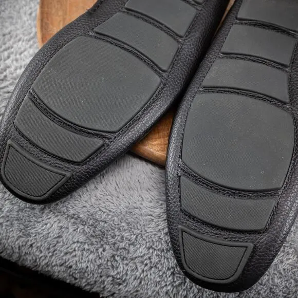Bally Men's Size 13 Black Calf Plain Leather Loafers Made in Italy