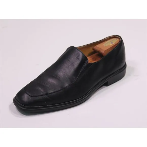 Bally Switzerland Caddo Black Slip-On Leather Dress Shoes US 9.5 F