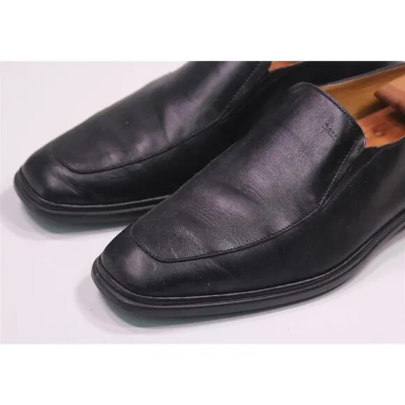Bally Switzerland Caddo Black Slip-On Leather Dress Shoes US 9.5 F