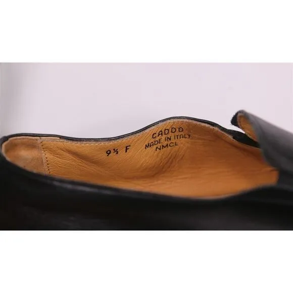 Bally Switzerland Caddo Black Slip-On Leather Dress Shoes US 9.5 F