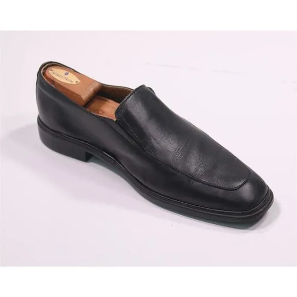 Bally Switzerland Caddo Black Slip-On Leather Dress Shoes US 9.5 F