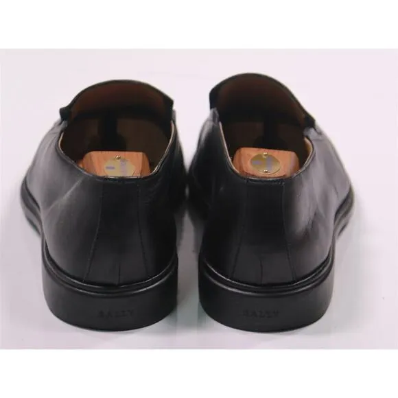 Bally Switzerland Caddo Black Slip-On Leather Dress Shoes US 9.5 F