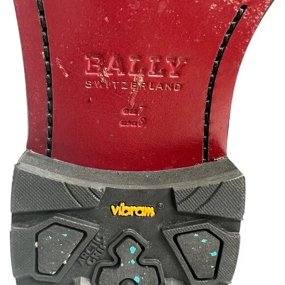 Bally Switzerland Mikelin Ankle Boots Arctic Grip Sole Size EU 7F / US 8EEE
