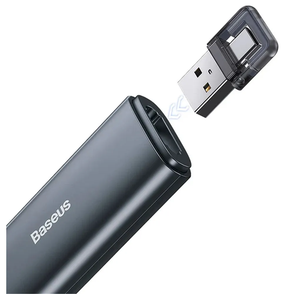 Baseus Orange Dot PPT Clicker (Red Laser) - Grey Battery Version