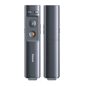 Baseus Orange Dot PPT Clicker (Red Laser) - Grey Battery Version