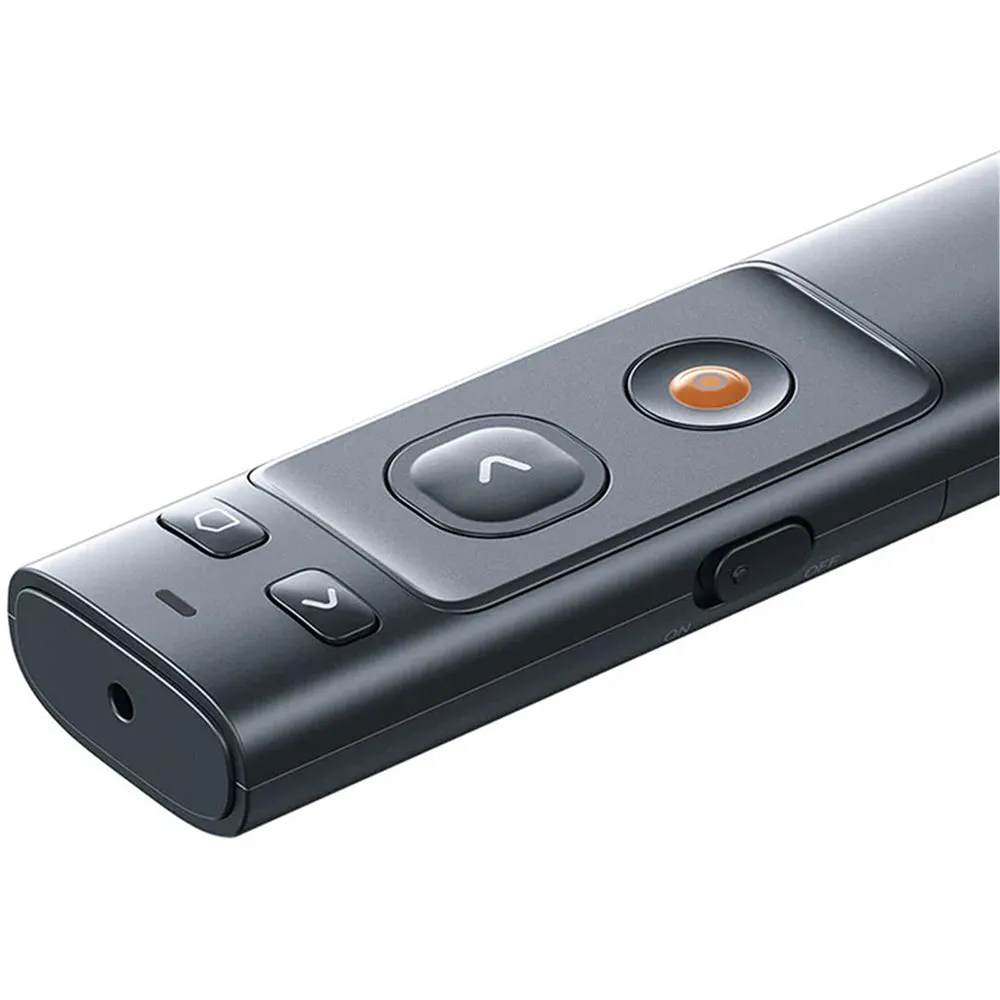 Baseus Orange Dot PPT Clicker (Red Laser) - Grey Battery Version