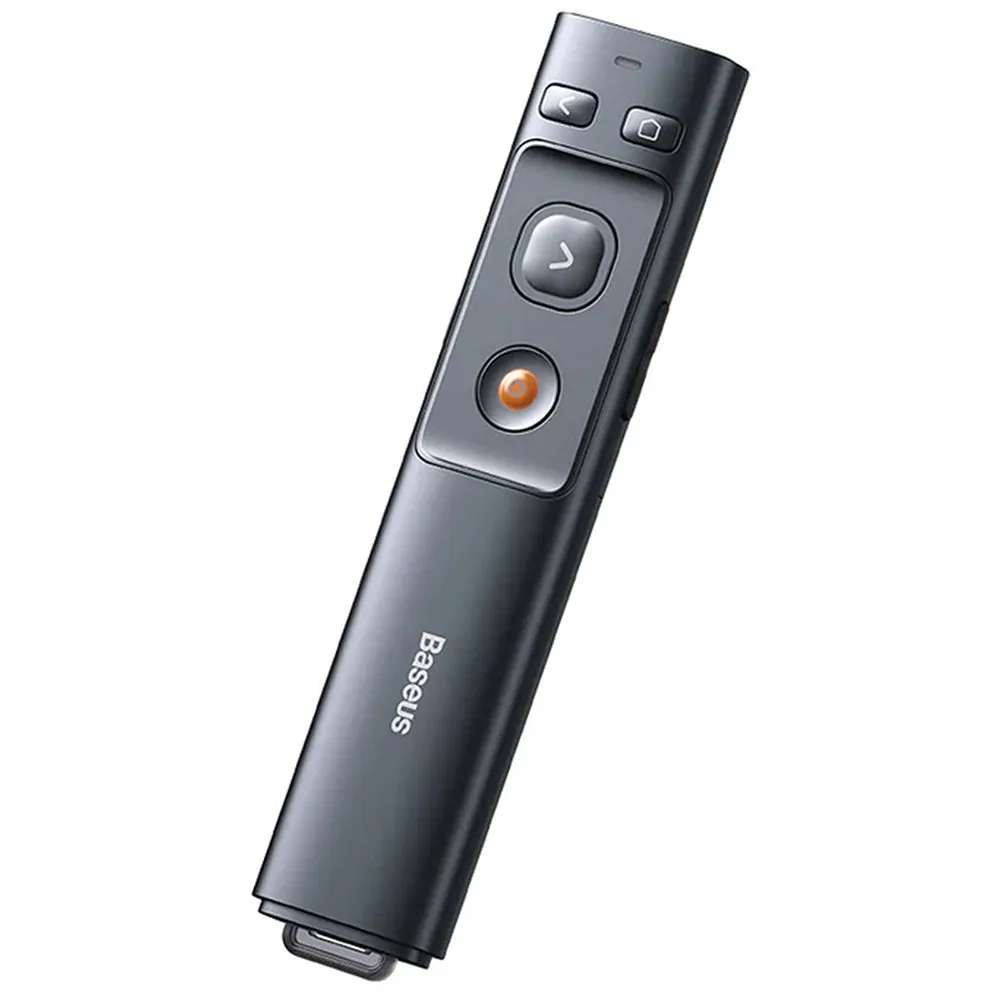Baseus Orange Dot PPT Clicker (Red Laser) - Grey Battery Version
