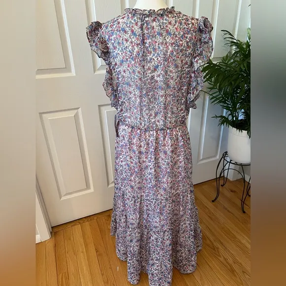 BB Dakota by Steve Madden Women's Chiffon prairie blue pink Floral Size large
