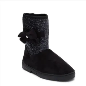 Bebe Kids Microsuede Glitter Faux Fur Winter Boots