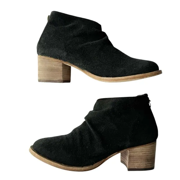 Beek Eaglet Heeled Suede Boots in Black | 7.5