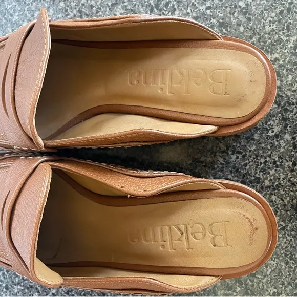 BEKLINA Loafer Mule Cocoa Size 9 ~ Look New Worn Indoors Loafers Mules