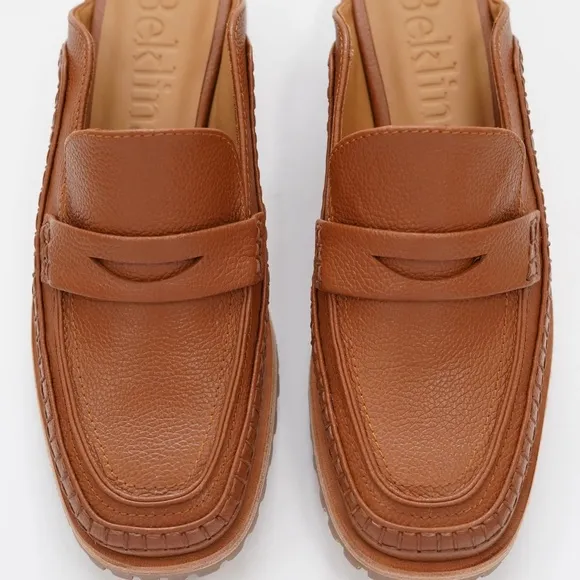 BEKLINA Loafer Mule Cocoa Size 9 ~ Look New Worn Indoors Loafers Mules