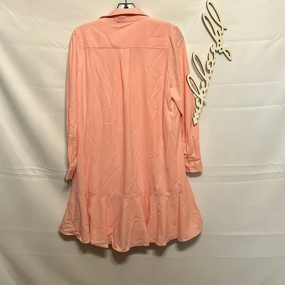 Bermuda Powder Pink Crepe Callahan Shirt Dress