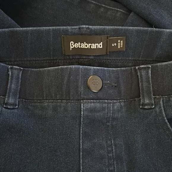 Betabrand Boot-Cut 4-Pocket Betabrand Yoga Denim Jean Indigo Wash Sz S