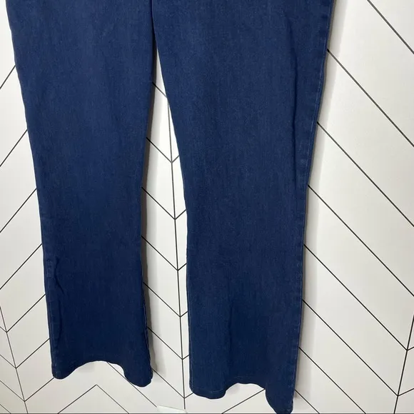Betabrand | Bootcut Denim Yoga Pants Pull On Stretch Jeans Size 2XL PETITE