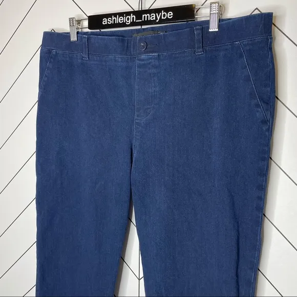 Betabrand | Bootcut Denim Yoga Pants Pull On Stretch Jeans Size 2XL PETITE