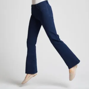 Betabrand Yoga Denim Boot-Cut with 4-Pockets in Dark Indigo sz S Petite
