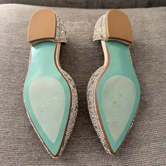 Betsey Johnson Rhinestone Ballet Flats