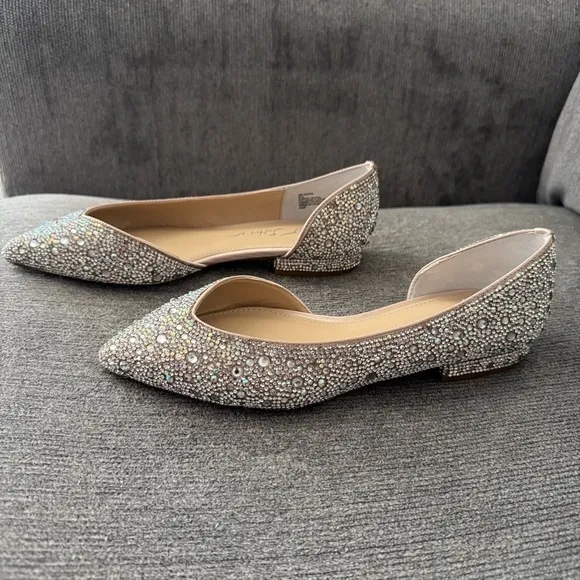 Betsey Johnson Rhinestone Ballet Flats