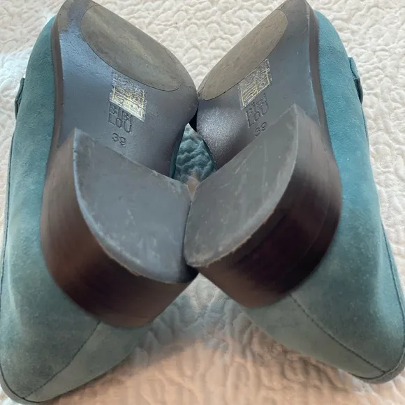BiBi Lou Blue Suede Vela Loafers Great Condition
