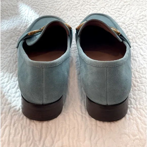BiBi Lou Blue Suede Vela Loafers Great Condition