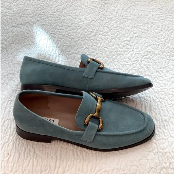 BiBi Lou Blue Suede Vela Loafers Great Condition