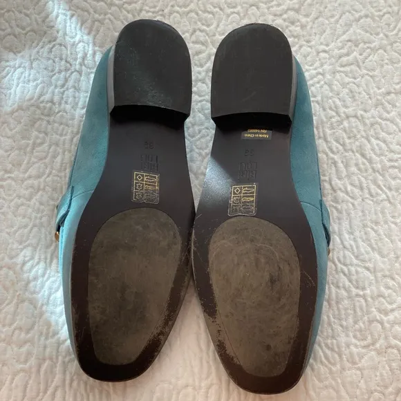 BiBi Lou Blue Suede Vela Loafers Great Condition