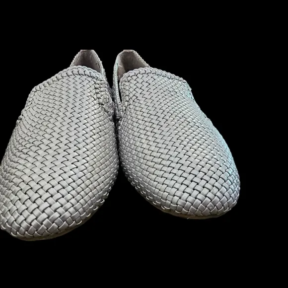 Birdies Silver Woven Starling Vegan Leather